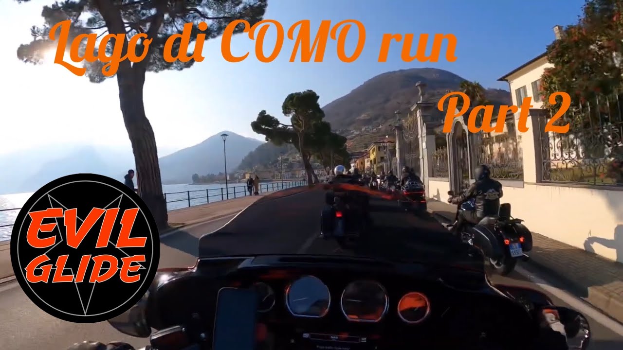 Run del Lago di Como part. 2 (from Domaso to Menaggio🇮🇹) on Harley Davidson Streetglide special