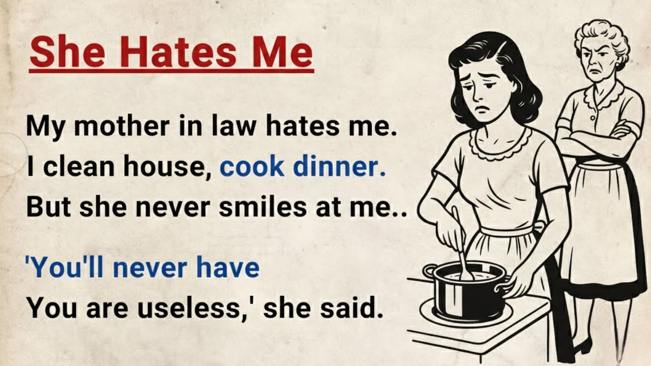 Learn English through Stories Level 3 ⭐ The Unlucky Wife – Emotional English Story for Listening
