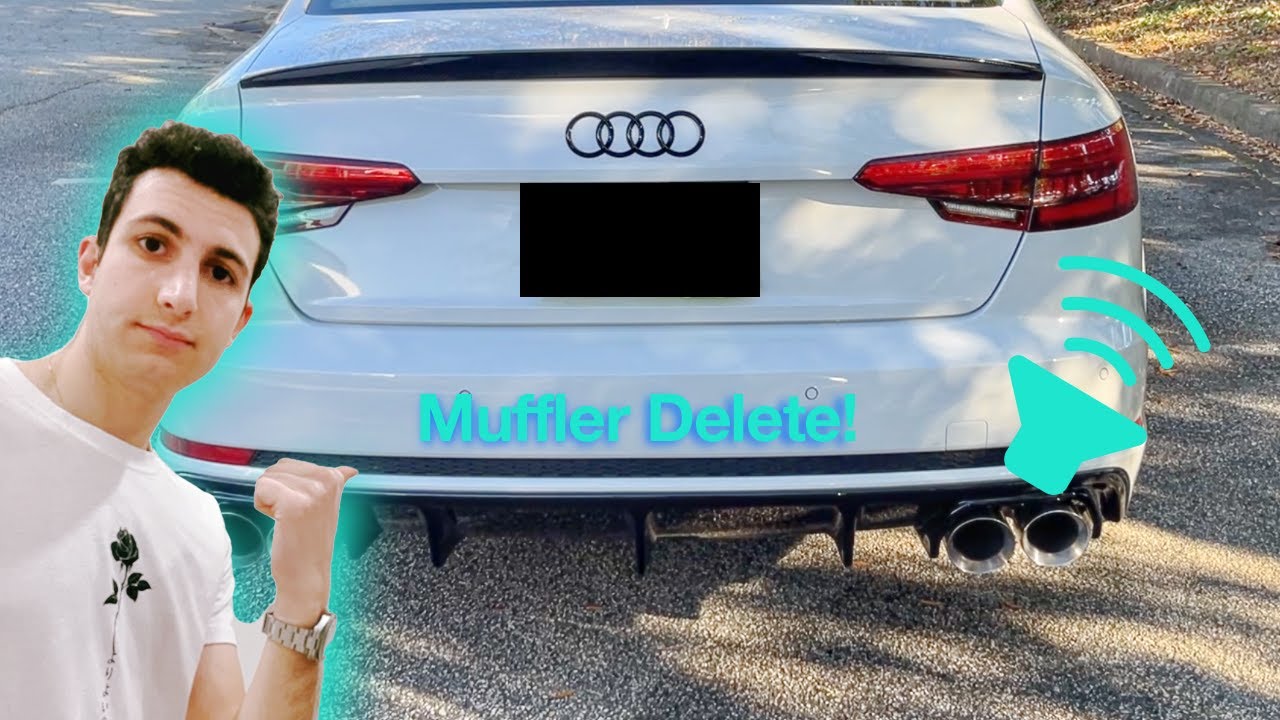 B9 Audi A4 2 0T muffler delete with a New diffuser!