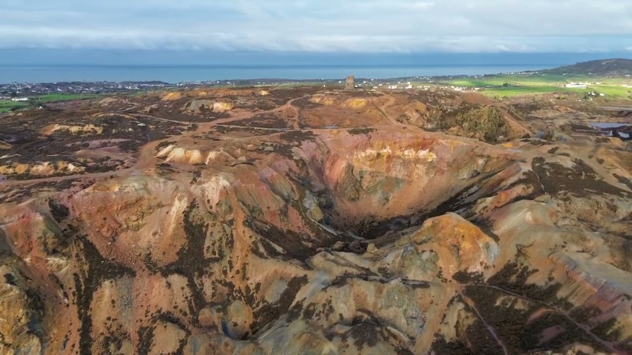 Parys Mountain Copper Mine Amlwch, Anglesey North Wales Drone footage. Mynydd Parys. DroneShotsWales