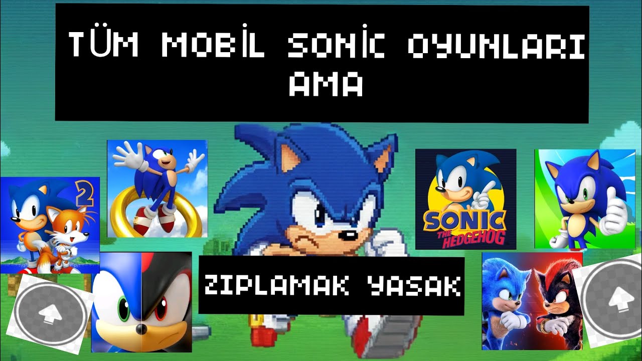 Bütün mobil Sonic oyunlarını oynuyoruz ama zıplamak yasak 13+ oyun  #sonic #sonicthehedgehog  #sega 
