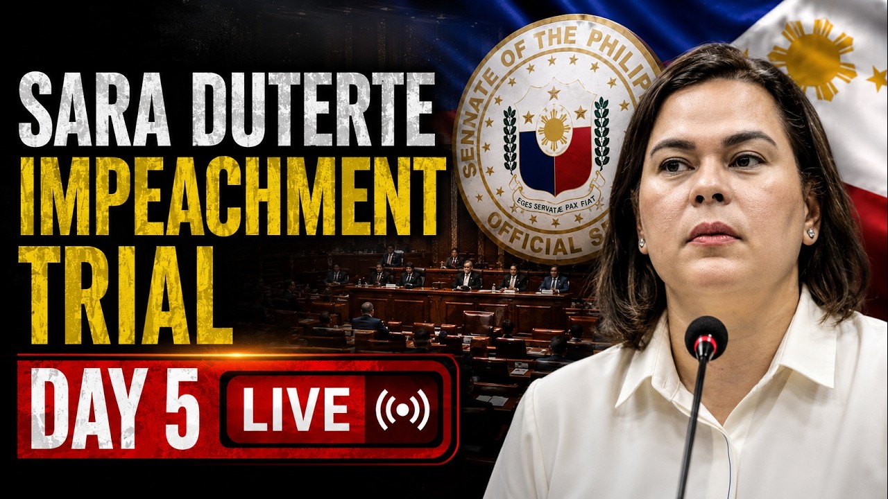 Sara Duterte Trial LIVE | Day 5 Impeachment Hearing In Philippine Senate LIVE