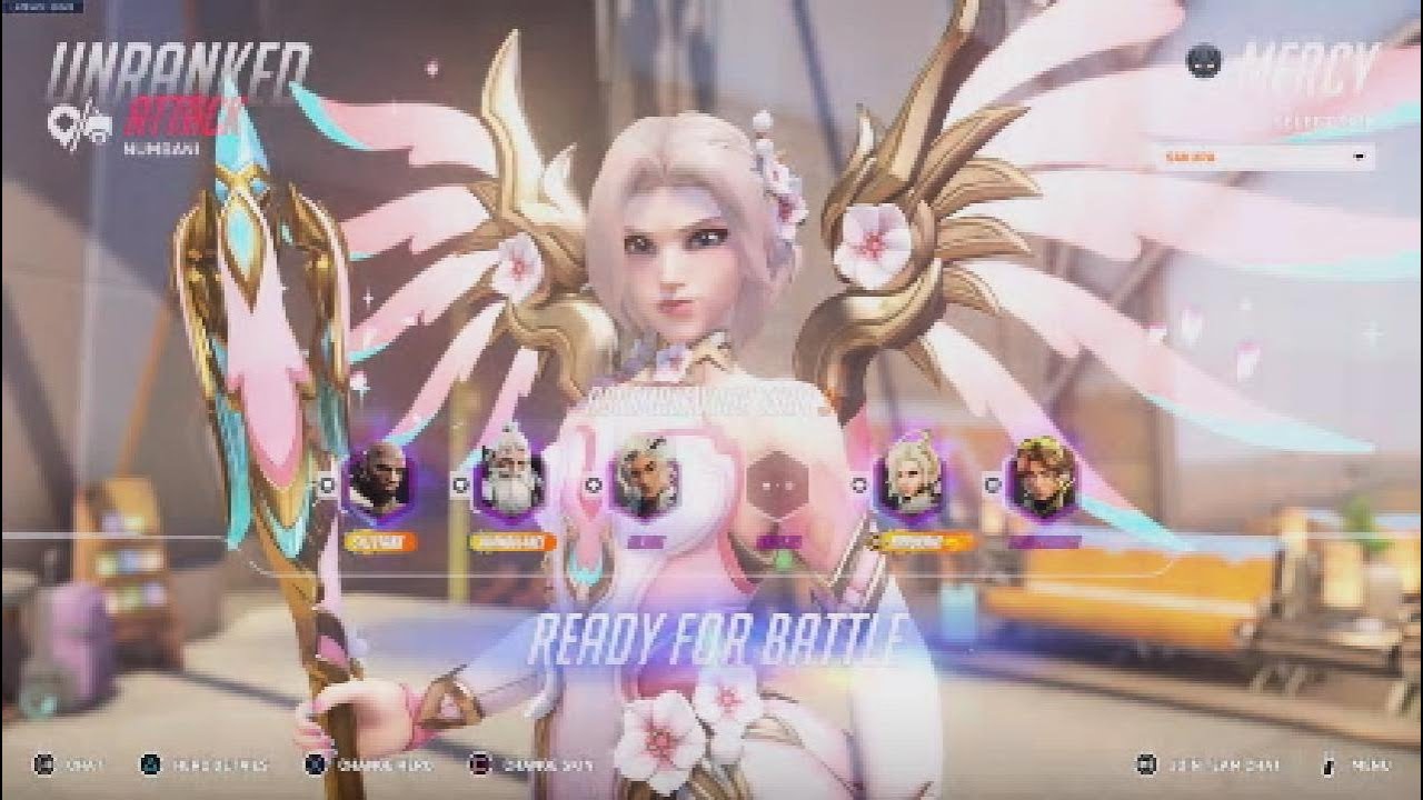 New Mercy Skin Sakura Showcase | Overwatch 2 Gameplay