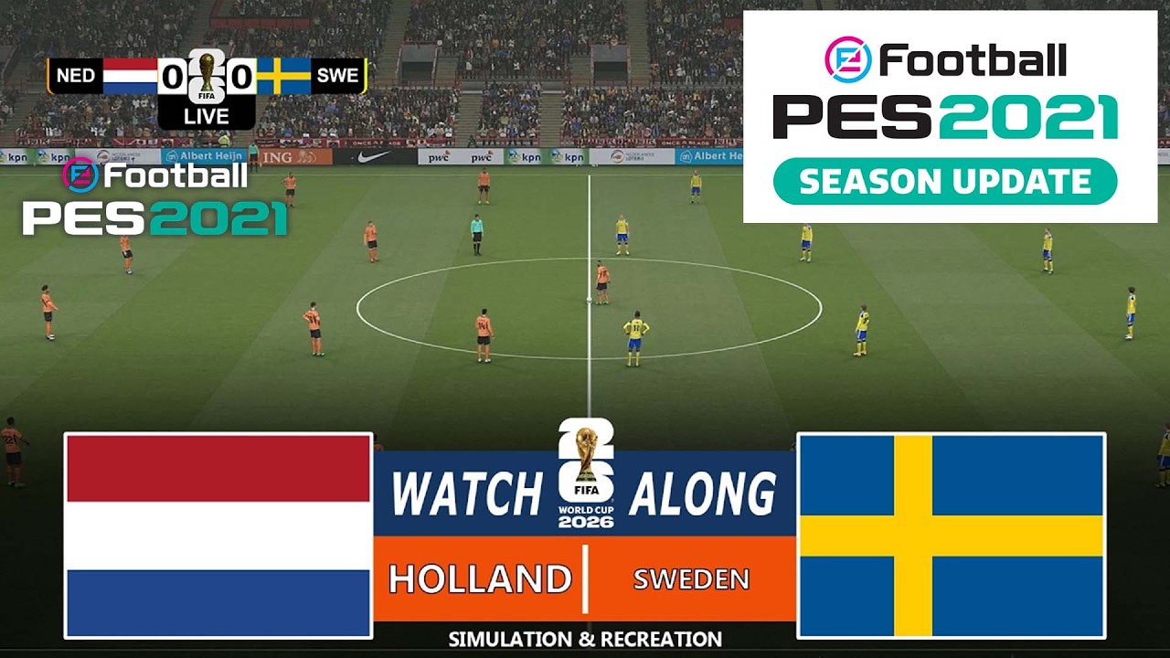 Netherlands vs Sweden | eFootball PES 21 Gameplay Simulation | English Commentry