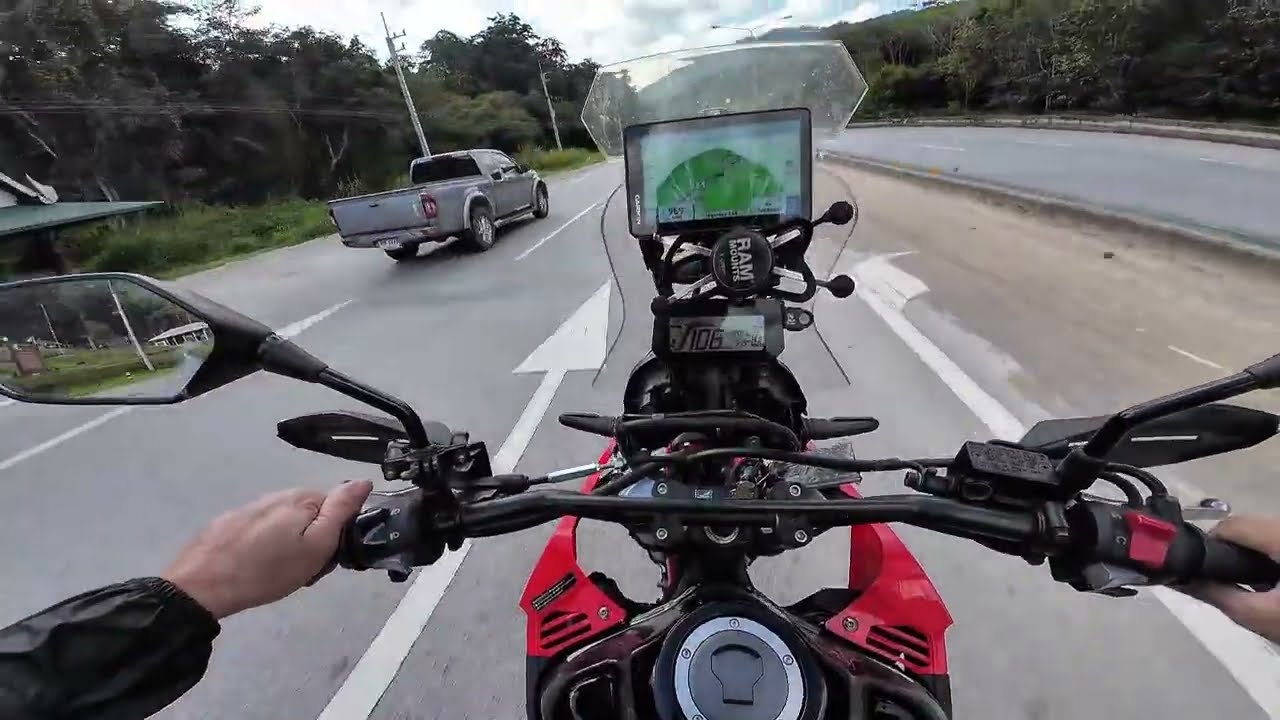 Chiang Rai to Chiang Mai, at 08:20 mountains on my Honda CRF 300 Rally