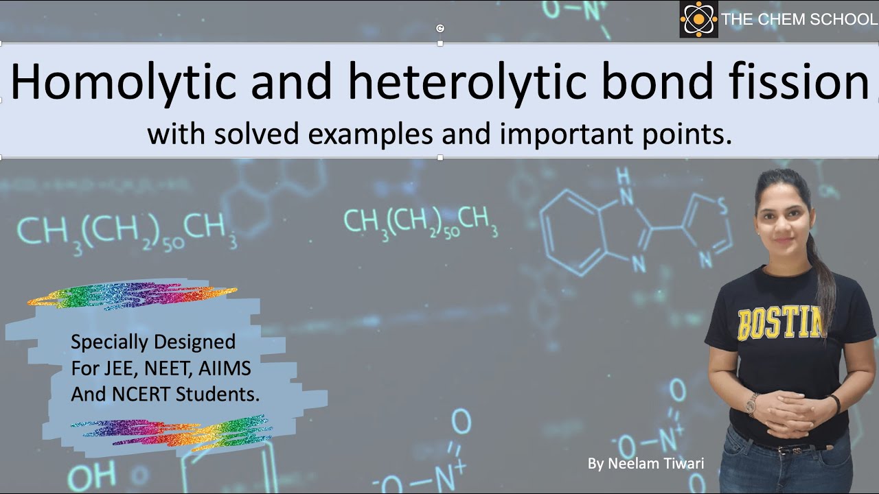 Homolytic & Heterolytic Bond Fission with Solved Examples & Ticks! #HomolyticBond #HeterolyticBond