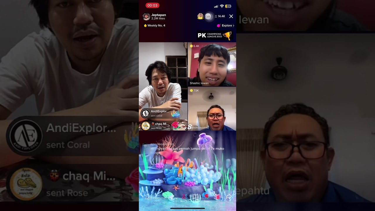 Jep Sepahtu Live Tiktok Bersama Shashic dan Rahim