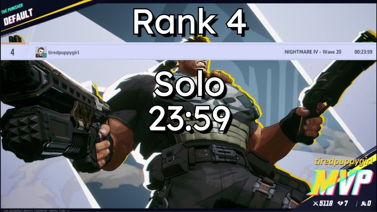 Marvel Rivals Zombies - Nightmare IV Punisher Solo Leaderboard Rank 4 - [23:59]