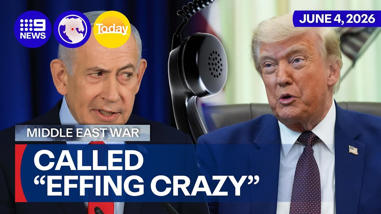 Trump confirms he called Netanyahu 'effing crazy' during a phone call | 9 News Australia