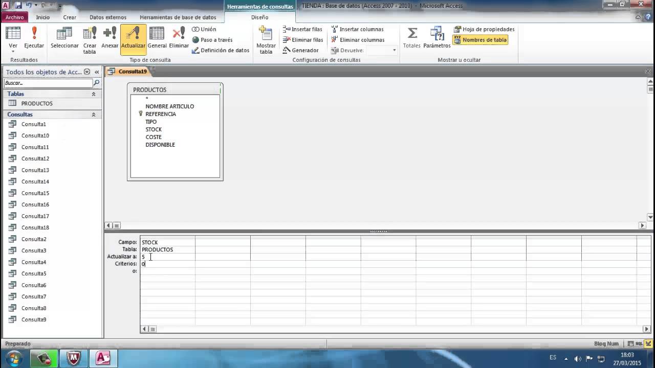 ACCESS #8 Consultas de Actualizacion parte 1