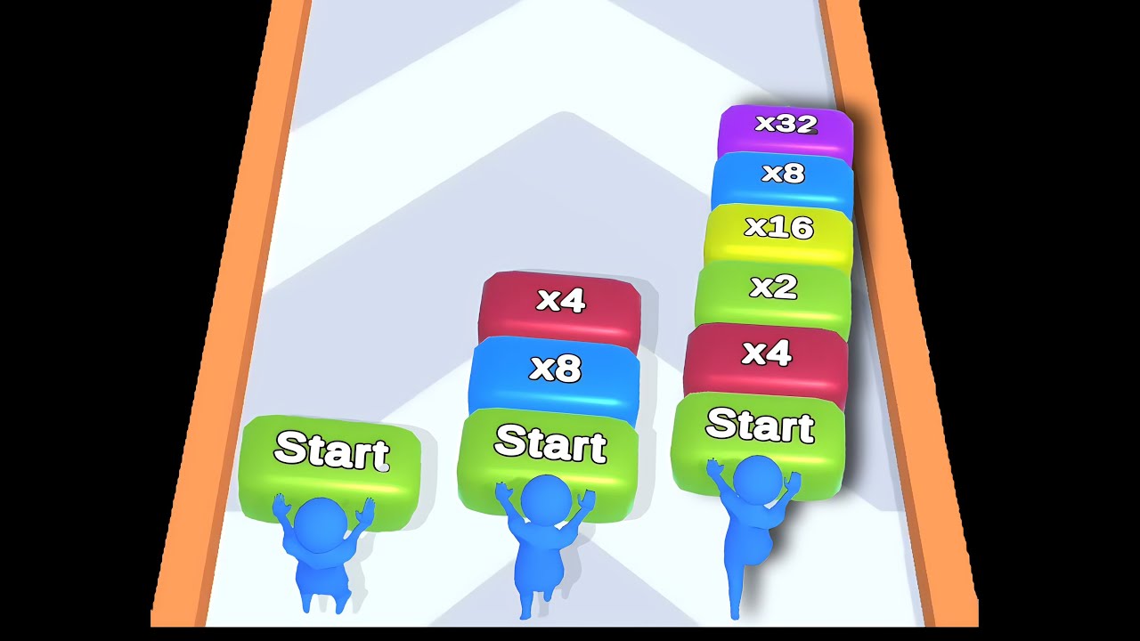 SHOT STACK 2048 : Level Up Black Merge 3D