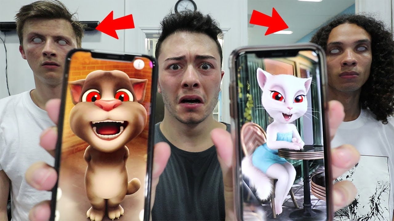 (SCARY) CALLING TALKING TOM AND TALKING ANGELA AT 3 AM!! *THEY ARE HERE*