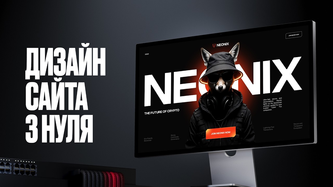 Дизайн + Анімація Сайта з нуля у Figma по крипто тематиці: детальний відео урок