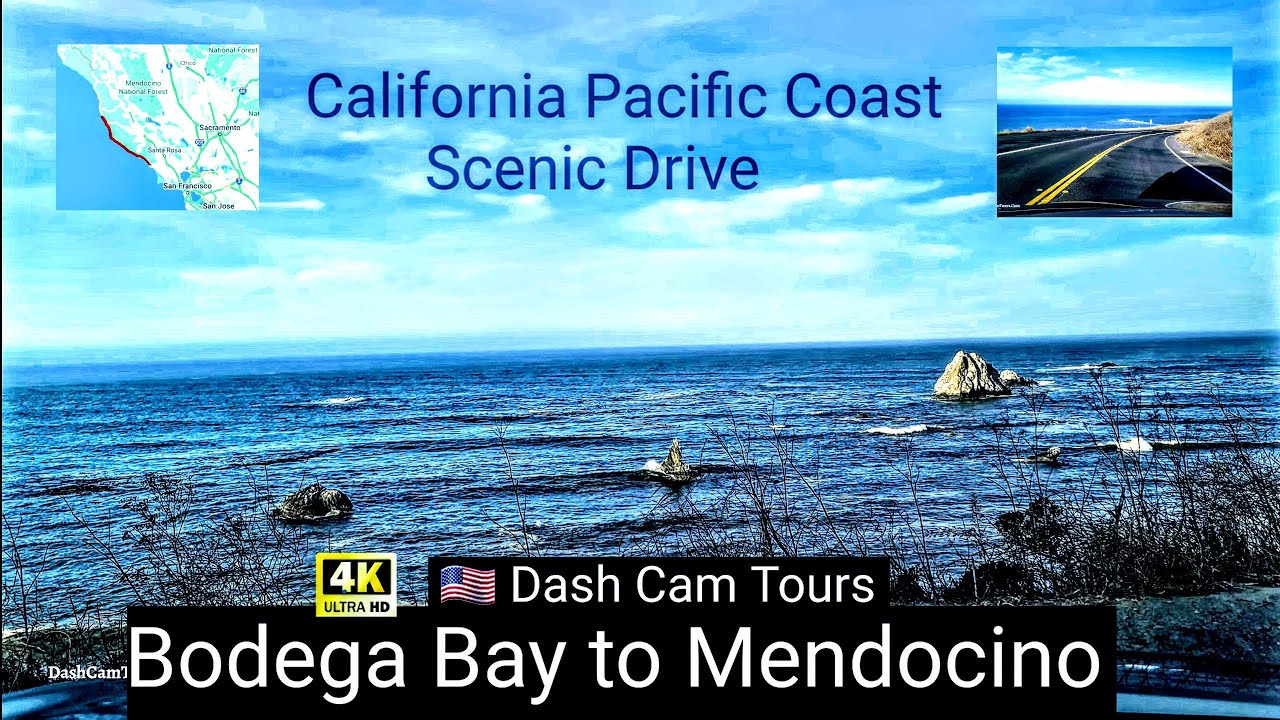 Scenic Drive - Bodega Bay, CA to Mendocino, CA - 4K