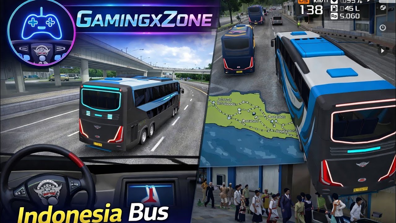 Extreme Bus Simulator Game | Indonesia Bus Simulator Game| 3D Bus Game