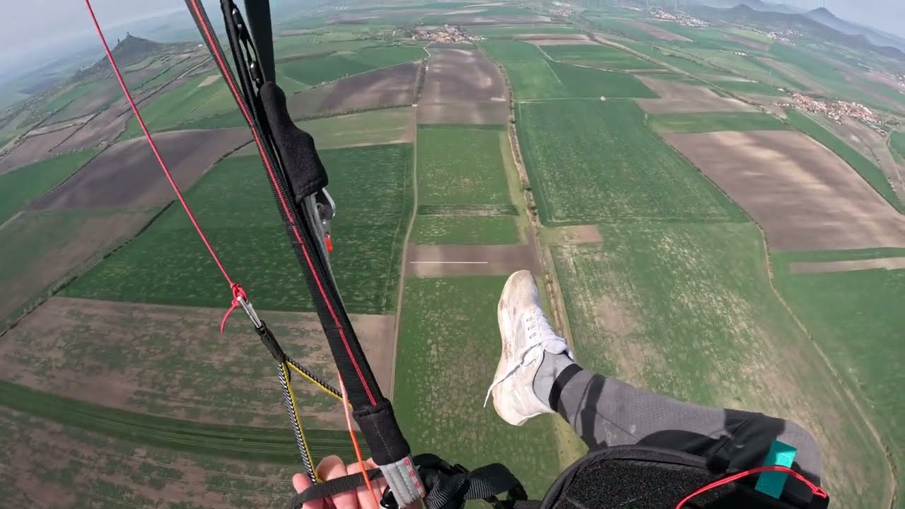 Tow Launch Paragliding in Černiv, Czechia | April 7, 2024 4K