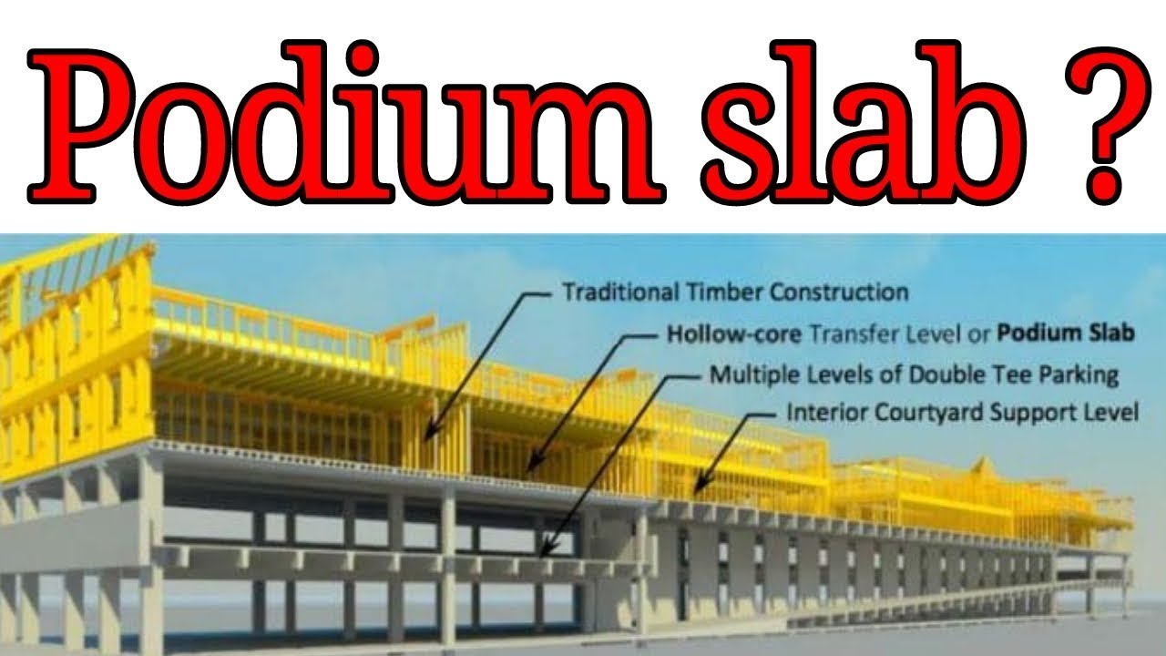 Podium slab। What is podium slab। Slab construction in civil engineering.