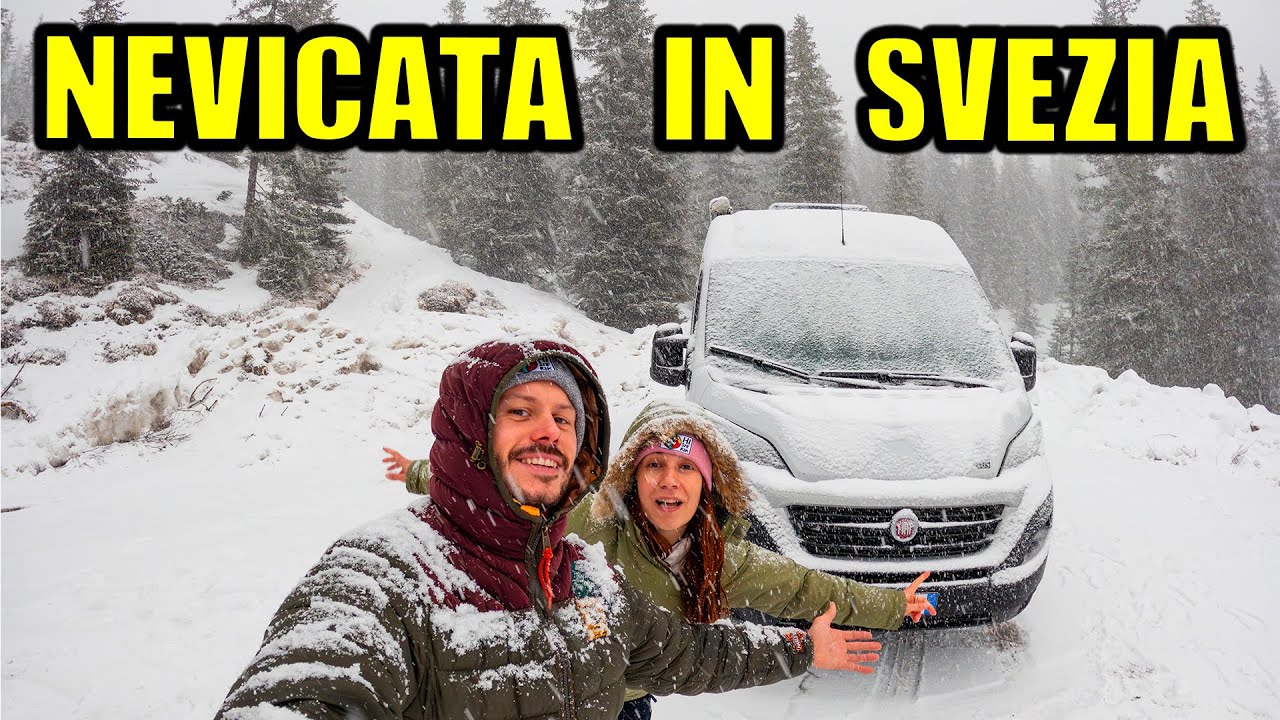 NEVICATA ❄️ in SVEZIA senza CHIODI è un PROBLEMA 😱 Dobbiamo ANDARE VIA...