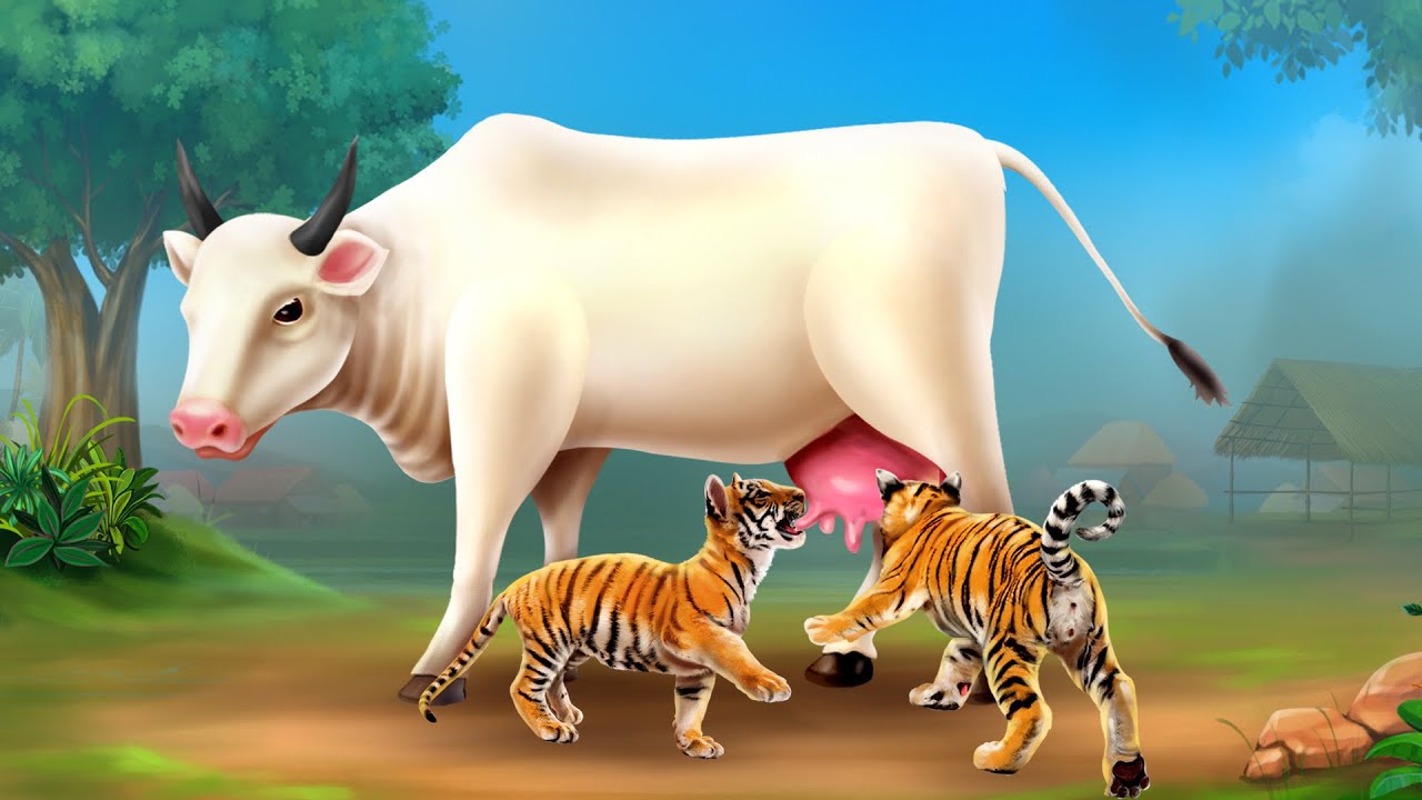बाघ माँ गाय - TIGER & MOTHER COW Story | Hindi Moral Stories | BULBUL TV Hindi Kahaniya