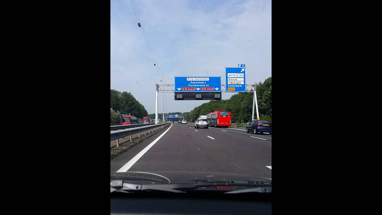 Dashcam Beelden Amsterdam: A10 Knooppunt Watergraafsmeer ----》Knooppunt Coenplein
