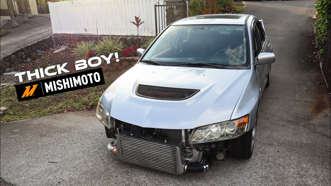 Paint Strip / Sanding and Polishing this Massive Mishimoto Intercooler on the Evo 8!