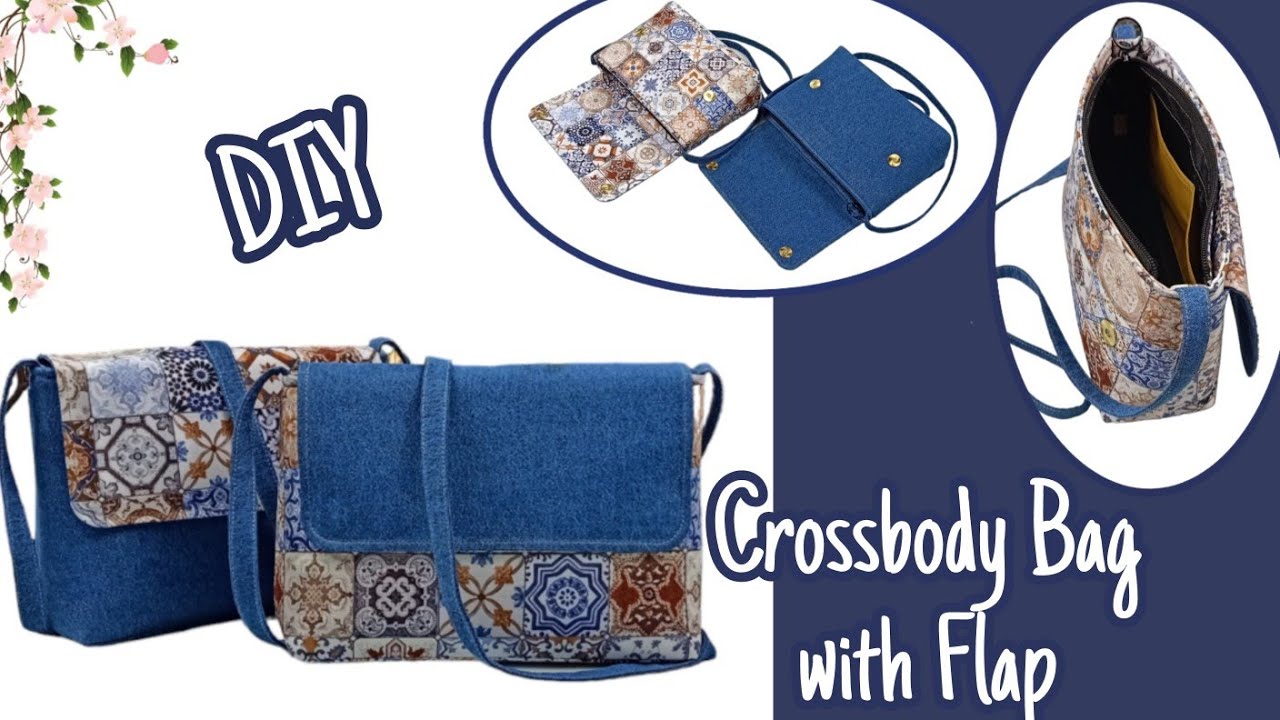 DIY Cara Membuat Tas/Crossbody Bag with Flap Tutorial & Pattern