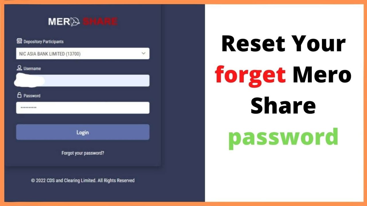How to Reset Meroshare Password | Mero Share Password Change | Meroshare Password Reset
