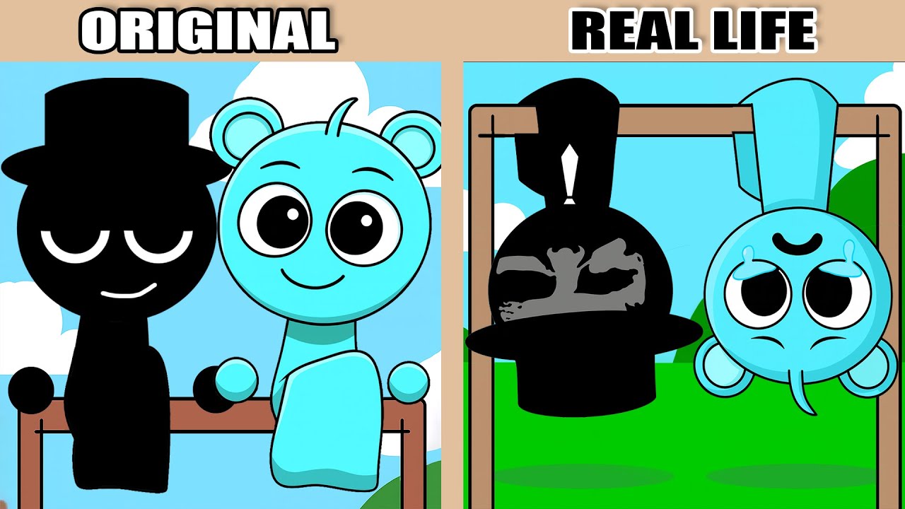 Best TikToks of Incredibox Sprunki: BLACK vs SKY play on the monkey bars | Original vs Plush Toys