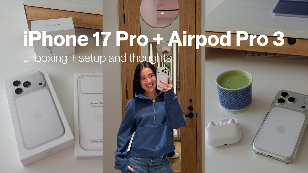 iPhone 17 Pro и AirPods Pro 3 | эстетическая распаковка + обзор и сравнение