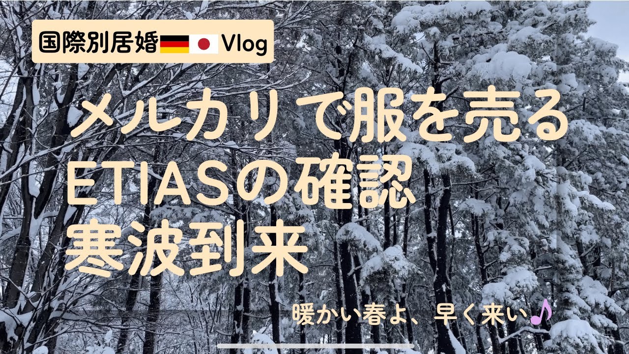 【国際別居婚Vlog】メルカリで服を売る ETIASの確認 寒波到来｜国際別居婚♡ライフ #国際別居婚ライフ #国際結婚カップル #日独カップル #40代夫婦 #vlog