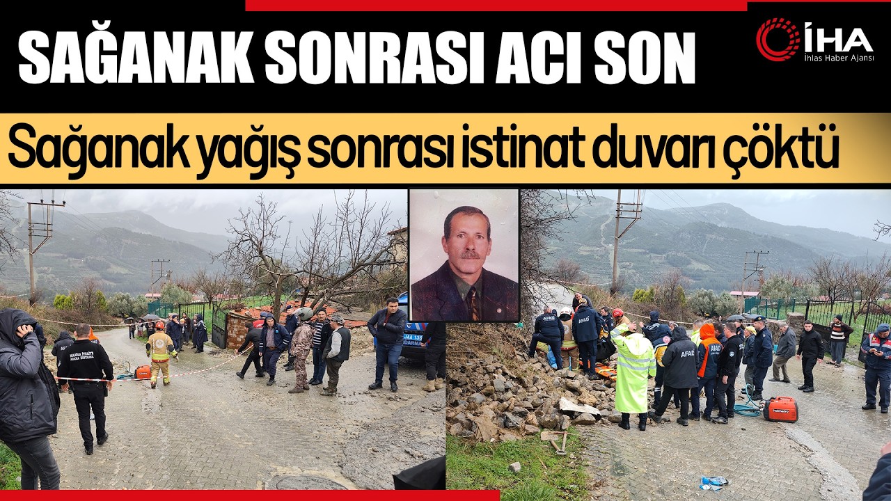 Aşırı Yağış Sonrası Duvar Çöktü, Sürücü Hayatını Kaybetti
