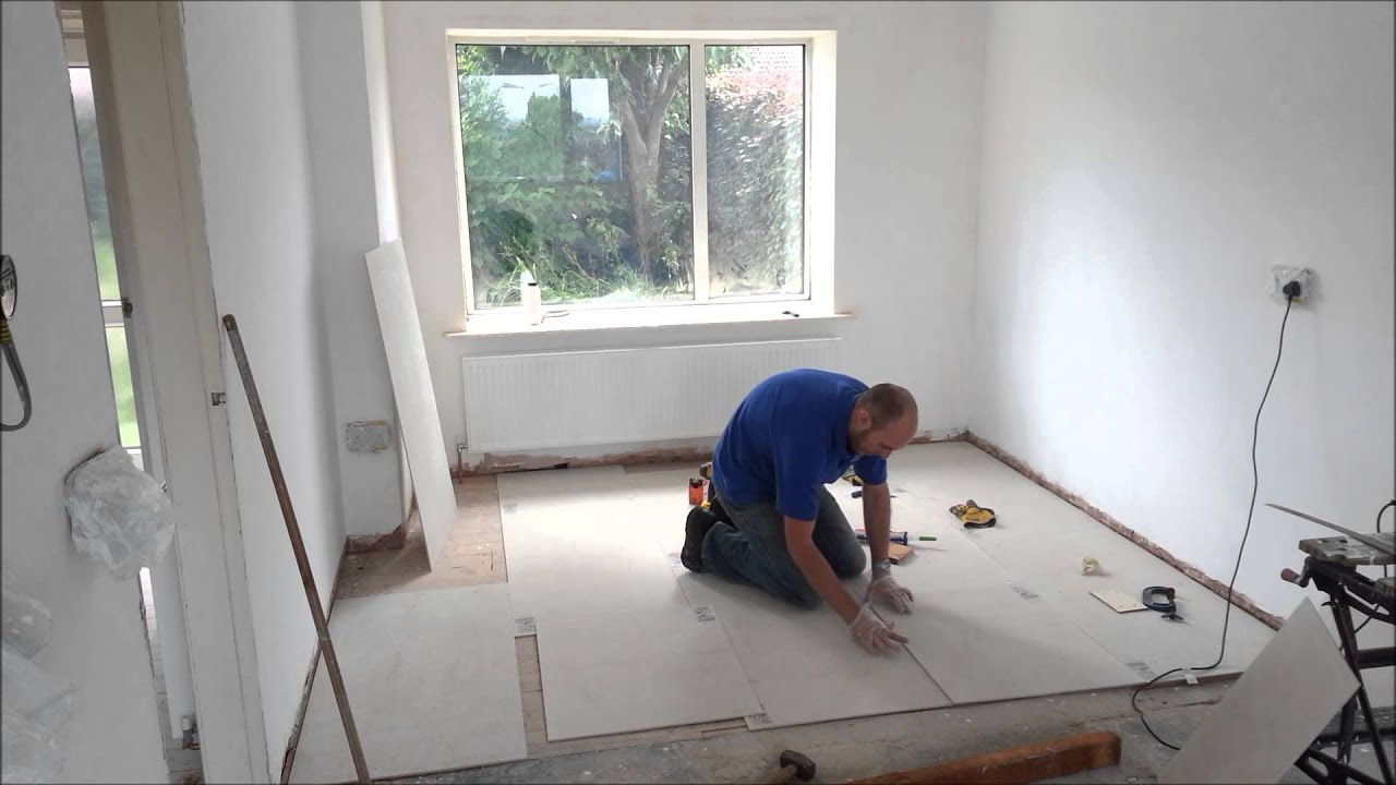 No More Ply prior to tiling a Kitchen - Part 4 - Main boards laying