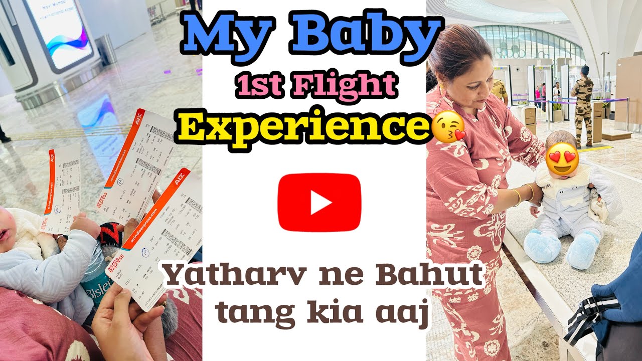 Baby ke saath pehli flight ✈️ | Mumbai to Delhi | Bina papa ke safar kaisa raha??