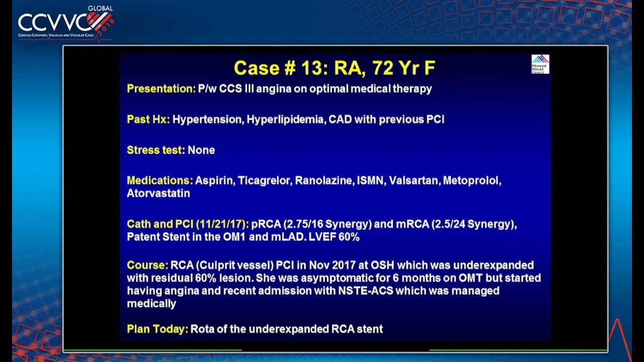 Rota of the Underexpanded RCA Stent - 2018 CCC Live Case 13