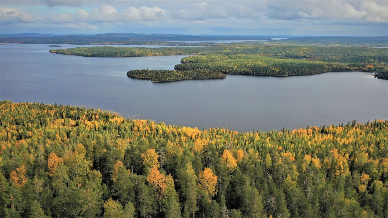 Summer in Arctic Circle lake Miekoj&auml;rvi in Pello Lapland - Fishing capital of Finland