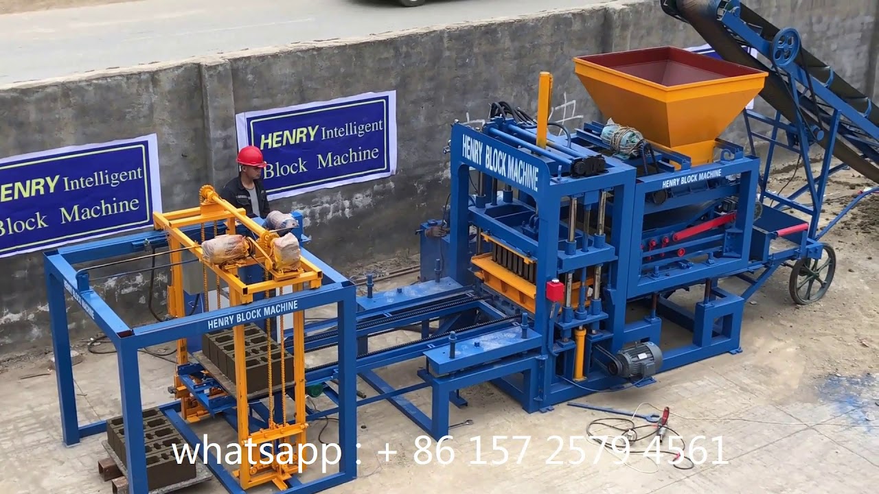 SSn QT4 -20 production line produce 400 x150x200mm hollow blocks  1