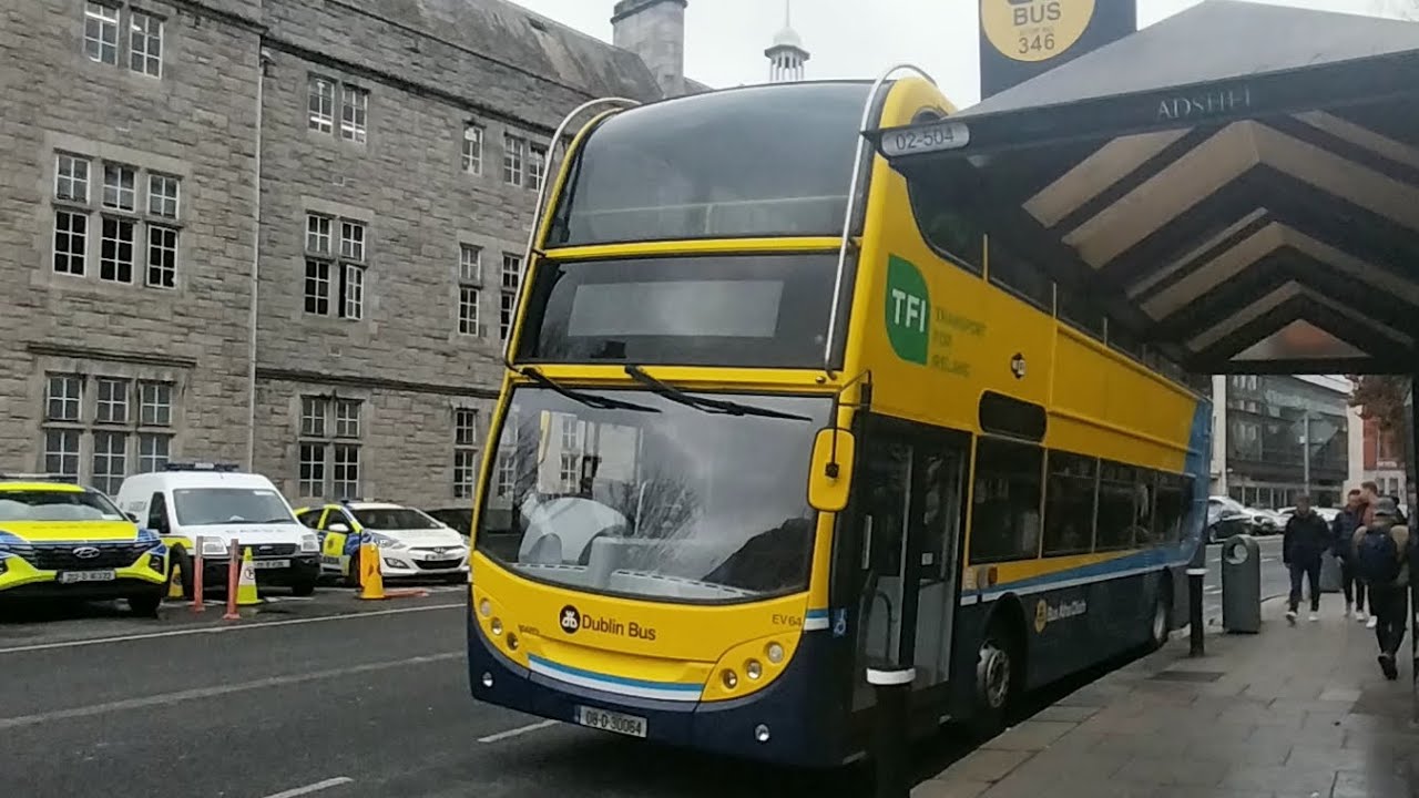 A bus trip on Dublin Bus route 49 going outbound towards The Square (EV64)