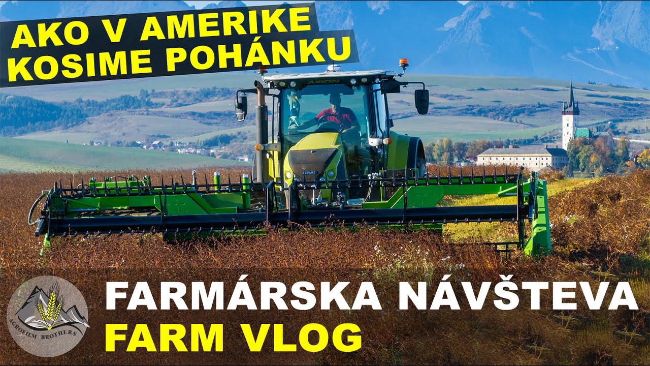 AKO V AMERIKE [ KOSÍME POHÁNKU = Claas AXION 810 & TORT ] Farmárska Návšteva FN#99