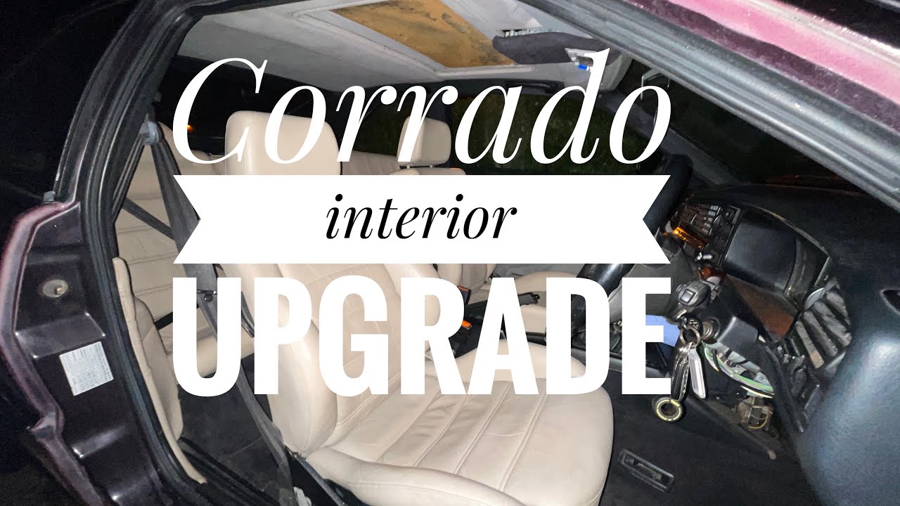 Corrado interior seats upgrade black cloth to heated cream leather 😍