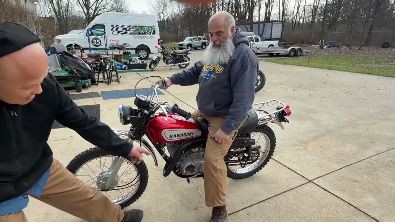 Kawasaki 100 G4TR 1971 года, красивый мотоцикл Survivor, продается. Джоннис