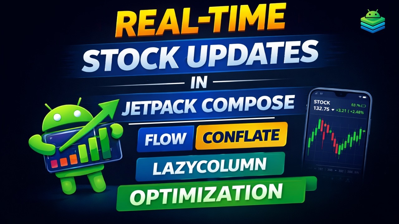 Real-Time Stock Updates in Jetpack Compose | Flow, Conflate, LazyColumn Optimization | Android