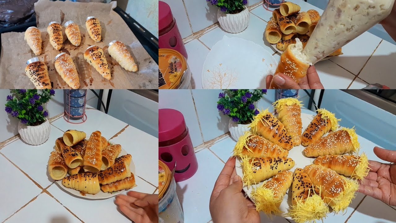 🚨ليكورني صالي🥖 بعجينة خفييفة وحشو كريمي 👌🏻 هذا هو الحل باخ مايزيدوش يلصقولك فالمول ❌️