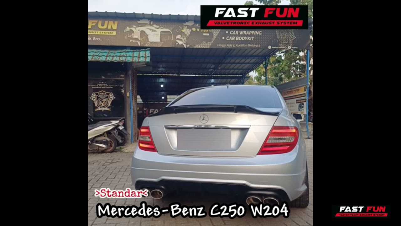 Mercedes-Benz C250 W204 Valvetronic Exhaust System - Fullsystem Exhaust | Fastfun Exhaust BSD.