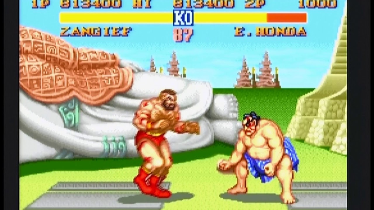 SNES Street Fighter II - Zangief (Spinning Piledriver Training)