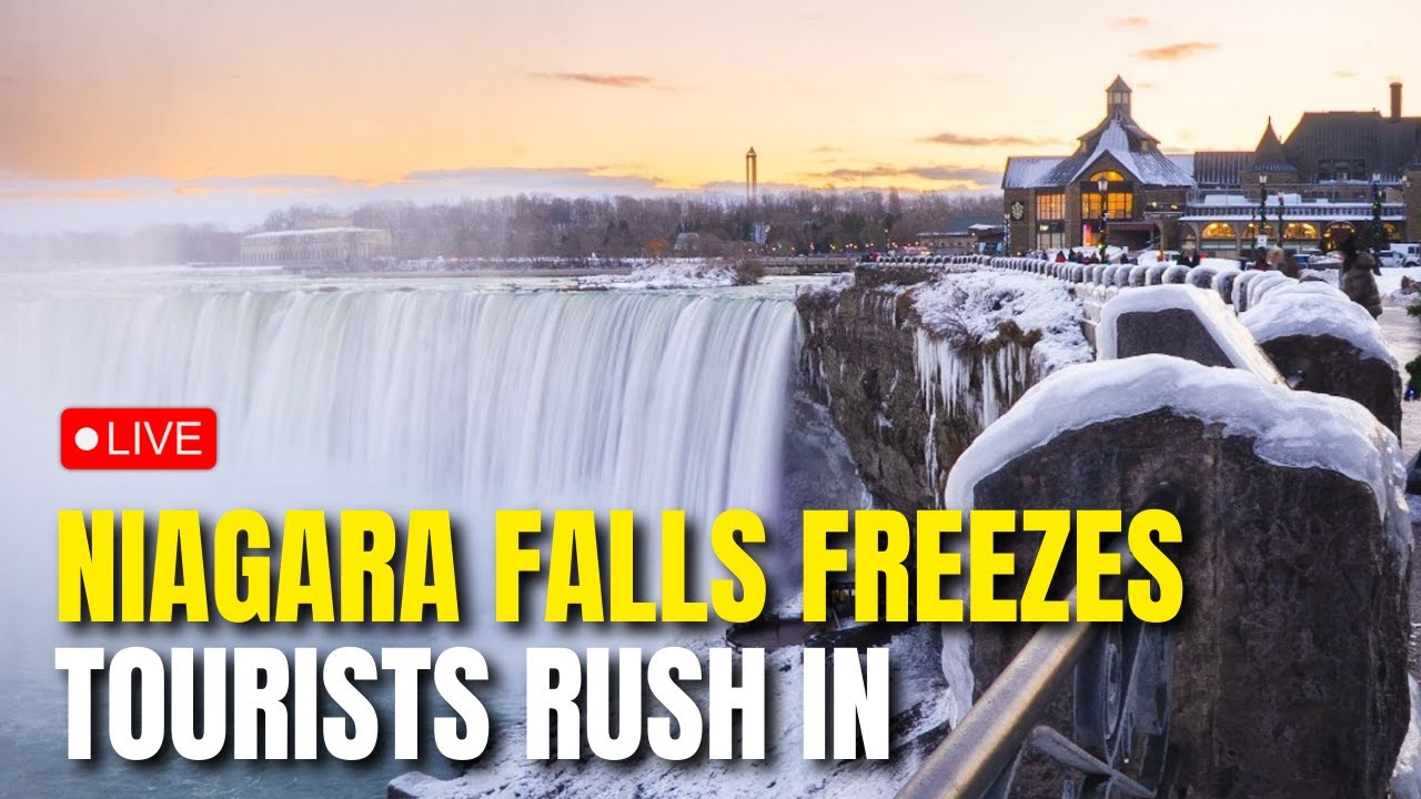 Canada Live: Niagara Falls Partially Freezes, Stunning Visitors With Rare Wintertime Beauty