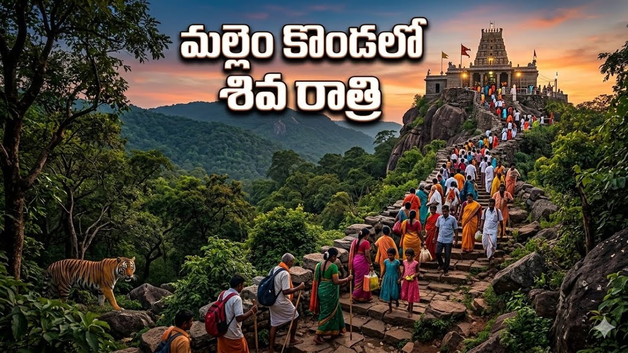 Mallem Konda lo maha siva rathri 🙏 # trending # viral # hills # temple # trendingshorts#mallemkonda