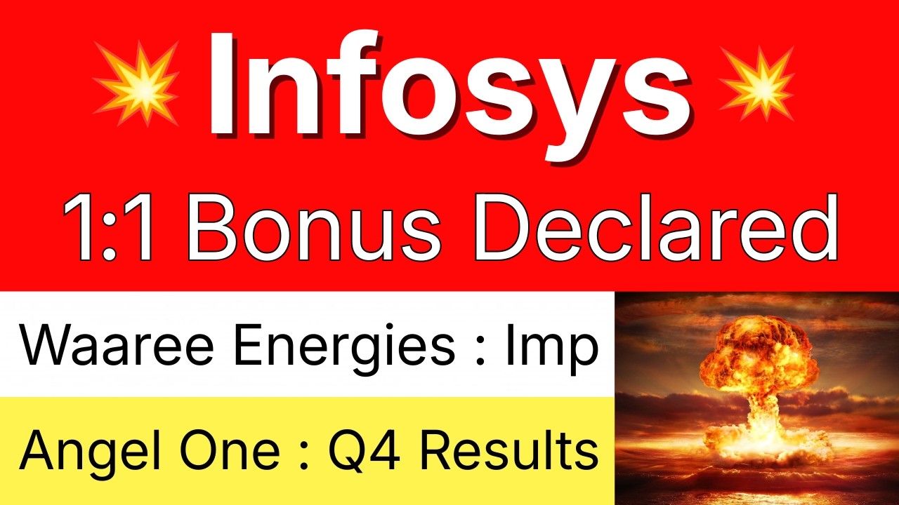 1:1 BONUS DECLARED 🚨 INFOSYS Share Latest News Today &bull; ANGEL ONE Latest News &bull; WAAREE ENERGIES Share