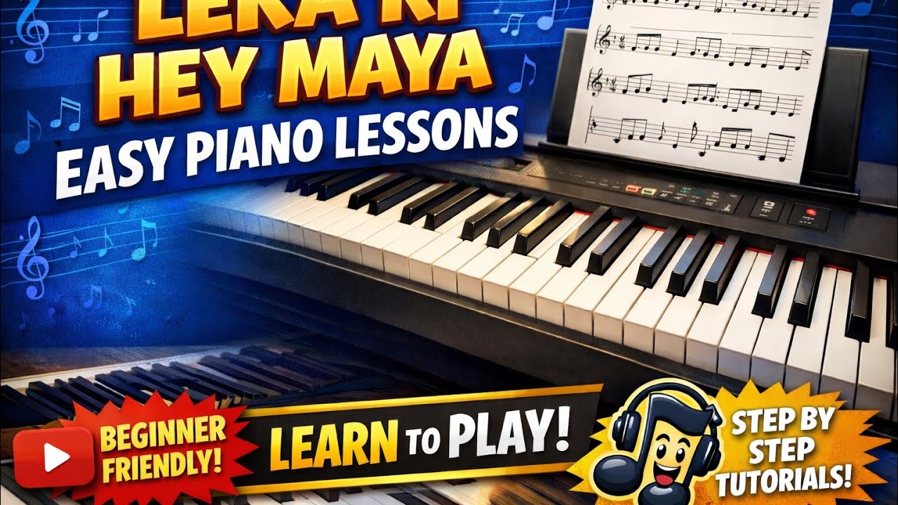 Leka Ki Hey Maya | Easy Piano Tutorial with Sheet Music | Beginner Friendly 🎹