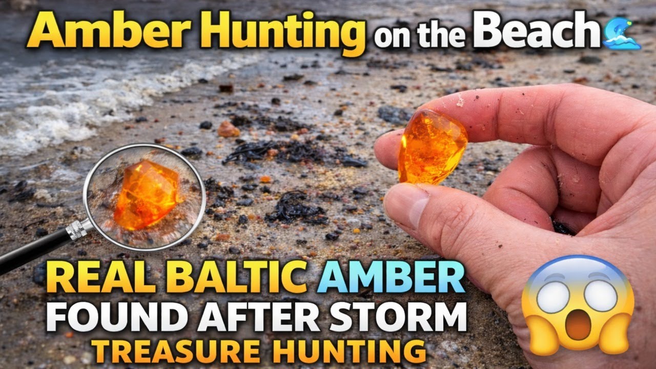 Amber Hunting on the Beach in Poland ( Mierzeja Wiślana)