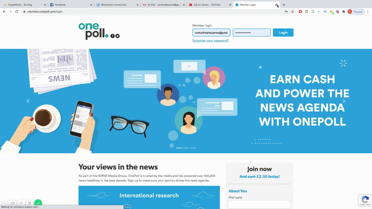 MAKE MONEY TAKING SURVEYS USA & UK ONLY WITH ONEPOLL